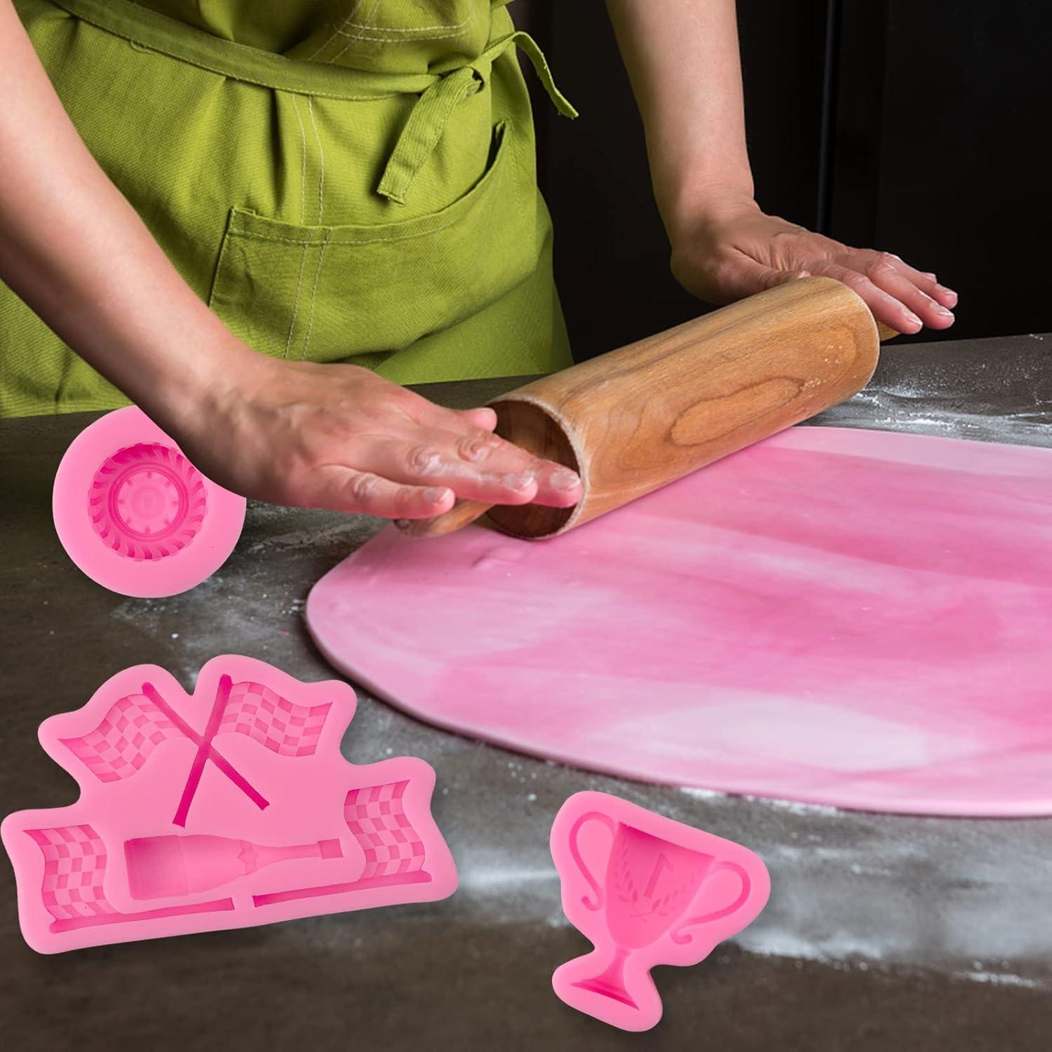 Moldes de Silicona KKONHII para Coche de Carreras 3D - 6 Piezas