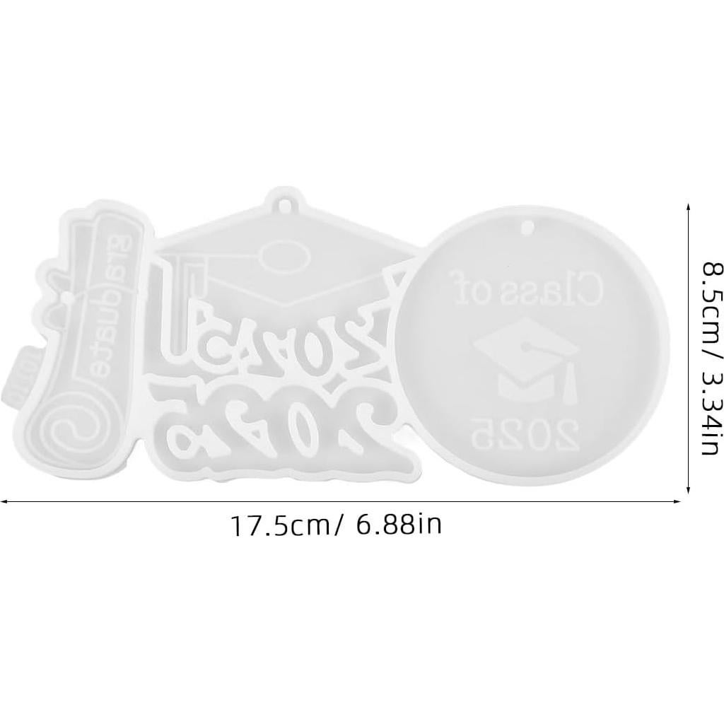 Molde de Silicona para Llaveros de Graduación LALAFINA 17.5x8.5cm