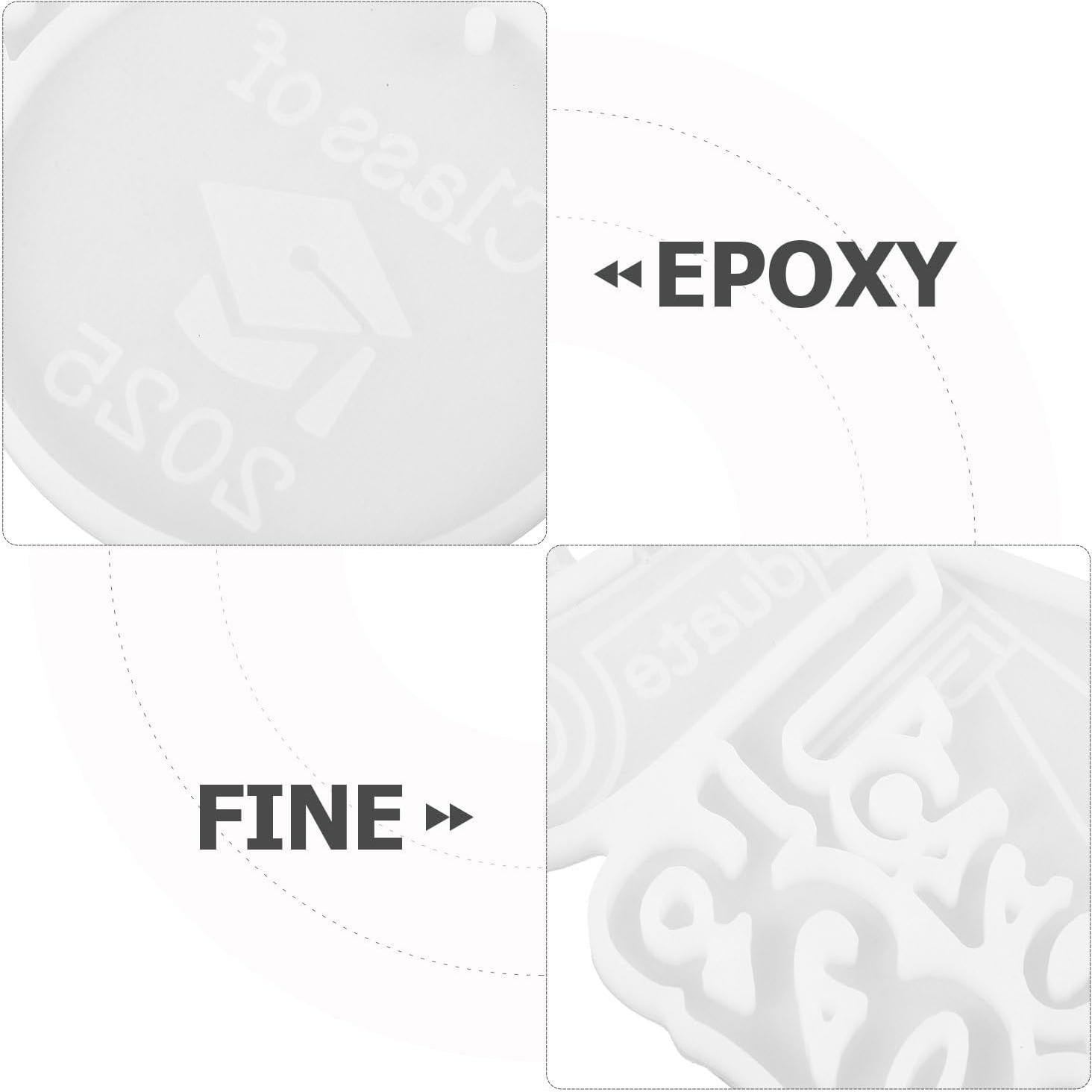 Molde de Silicona para Llaveros de Graduación LALAFINA 17.5x8.5cm