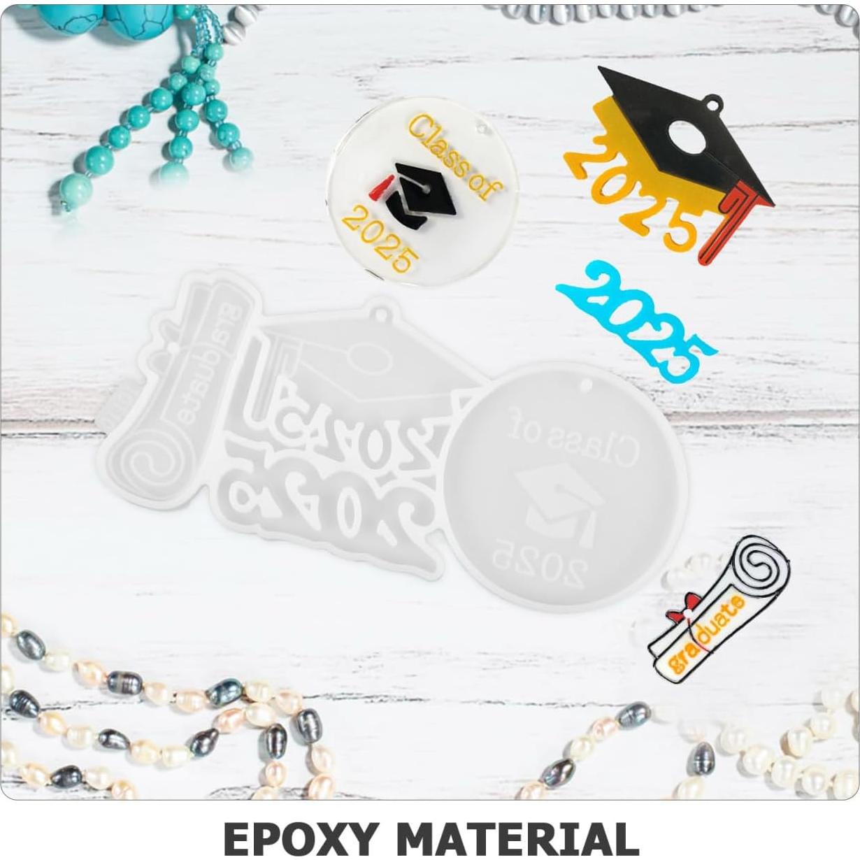 Molde de Silicona para Llaveros de Graduación LALAFINA 17.5x8.5cm