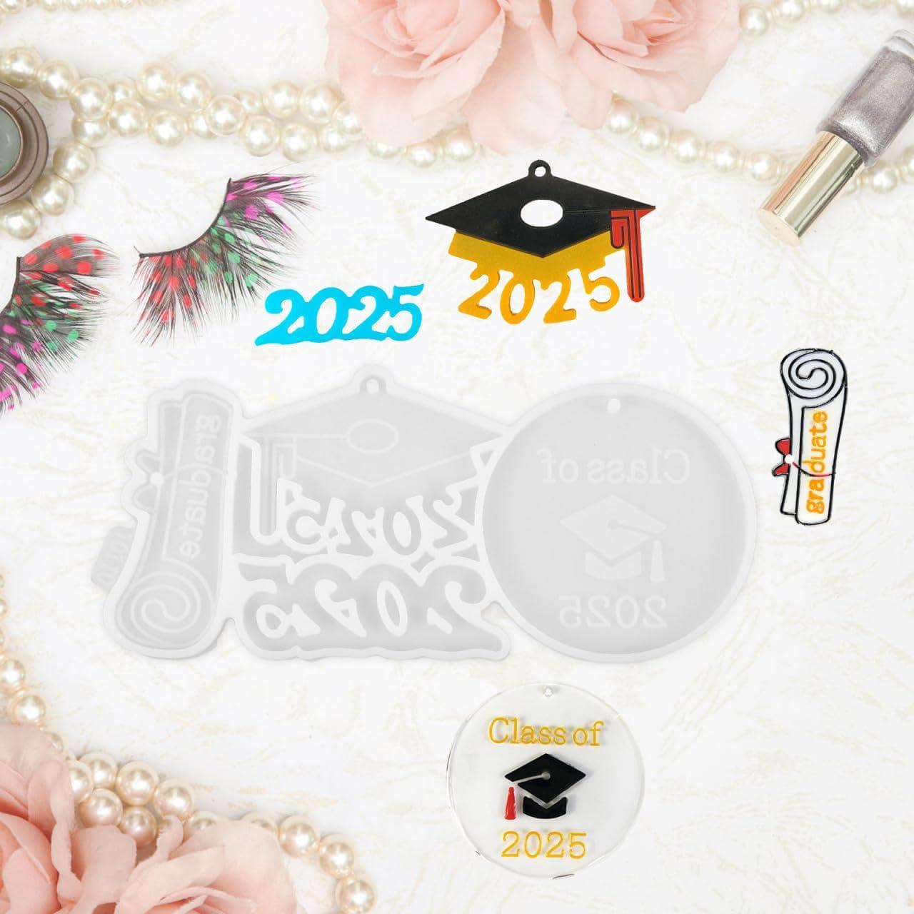 Molde de Silicona para Llaveros de Graduación LALAFINA 17.5x8.5cm