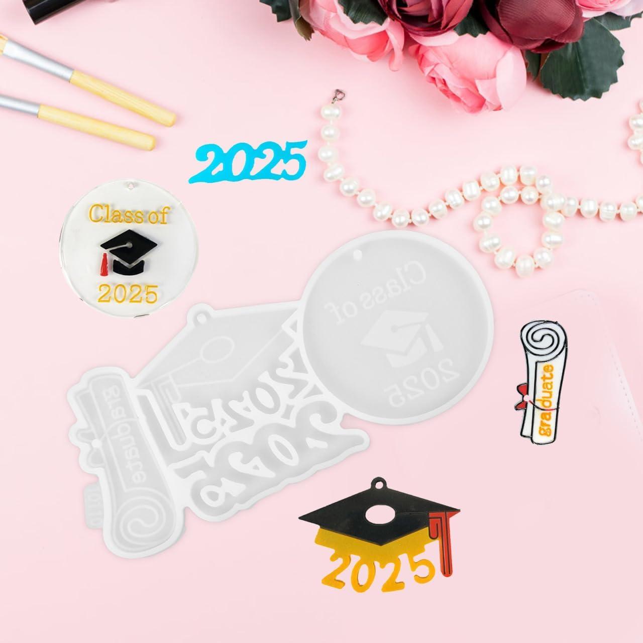 Molde de Silicona para Llaveros de Graduación LALAFINA 17.5x8.5cm