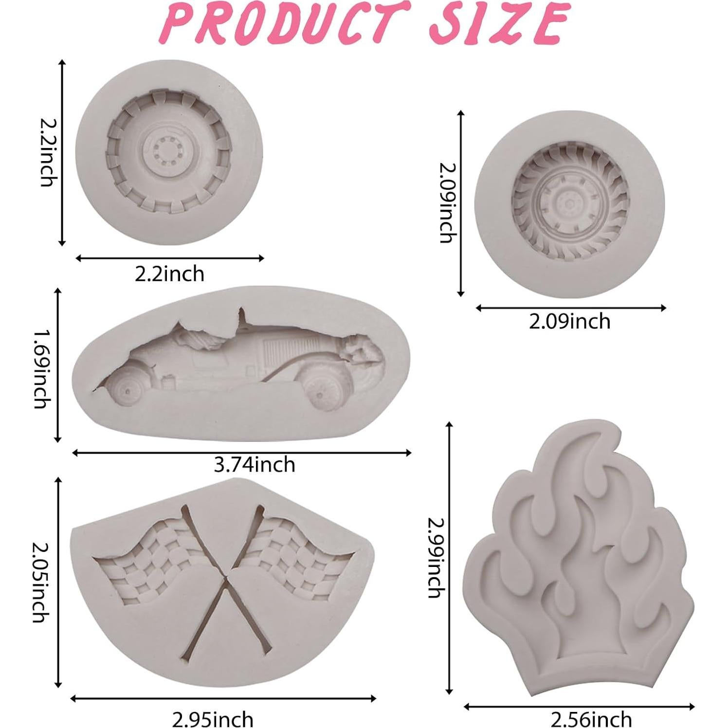 Set de Moldes de Silicona para Pasteles Caregene - 5 Piezas