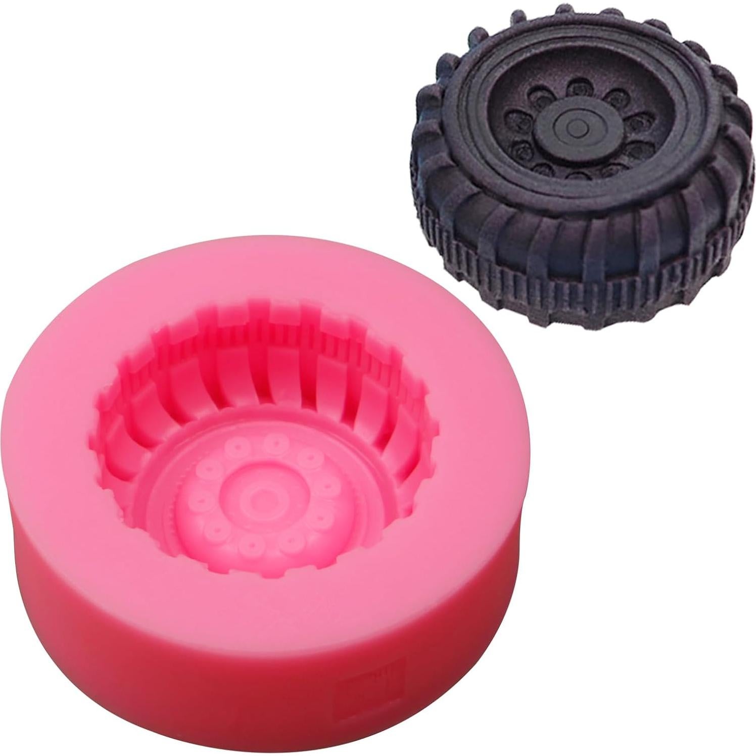 Moldes de Silicona para Pasteles de Coche de Carreras 5 Pcs