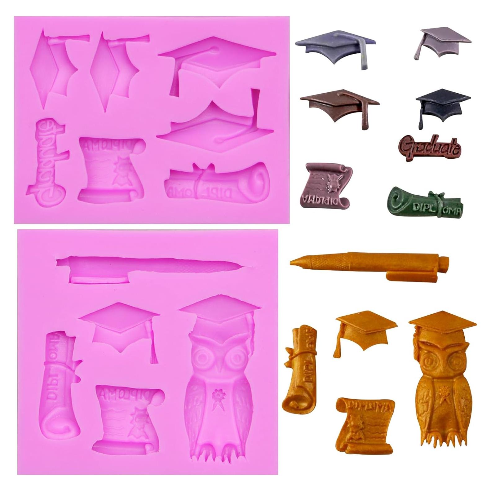 Moldes de Silicona para Graduación ACVCATTO - 2 Piezas