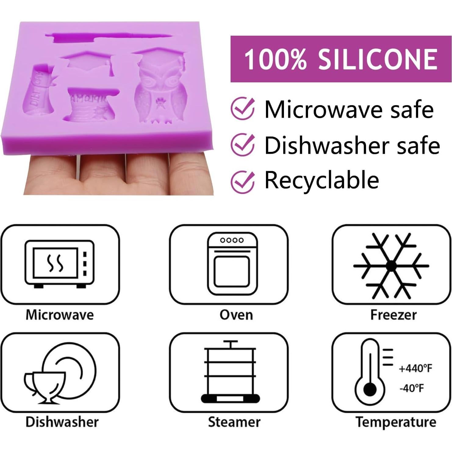 Moldes de Silicona para Graduación ACVCATTO - 2 Piezas