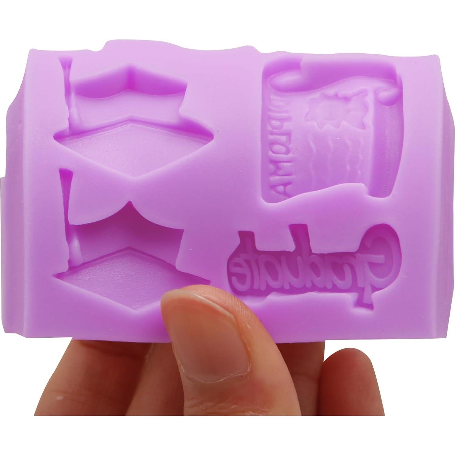 Moldes de Silicona para Graduación ACVCATTO - 2 Piezas