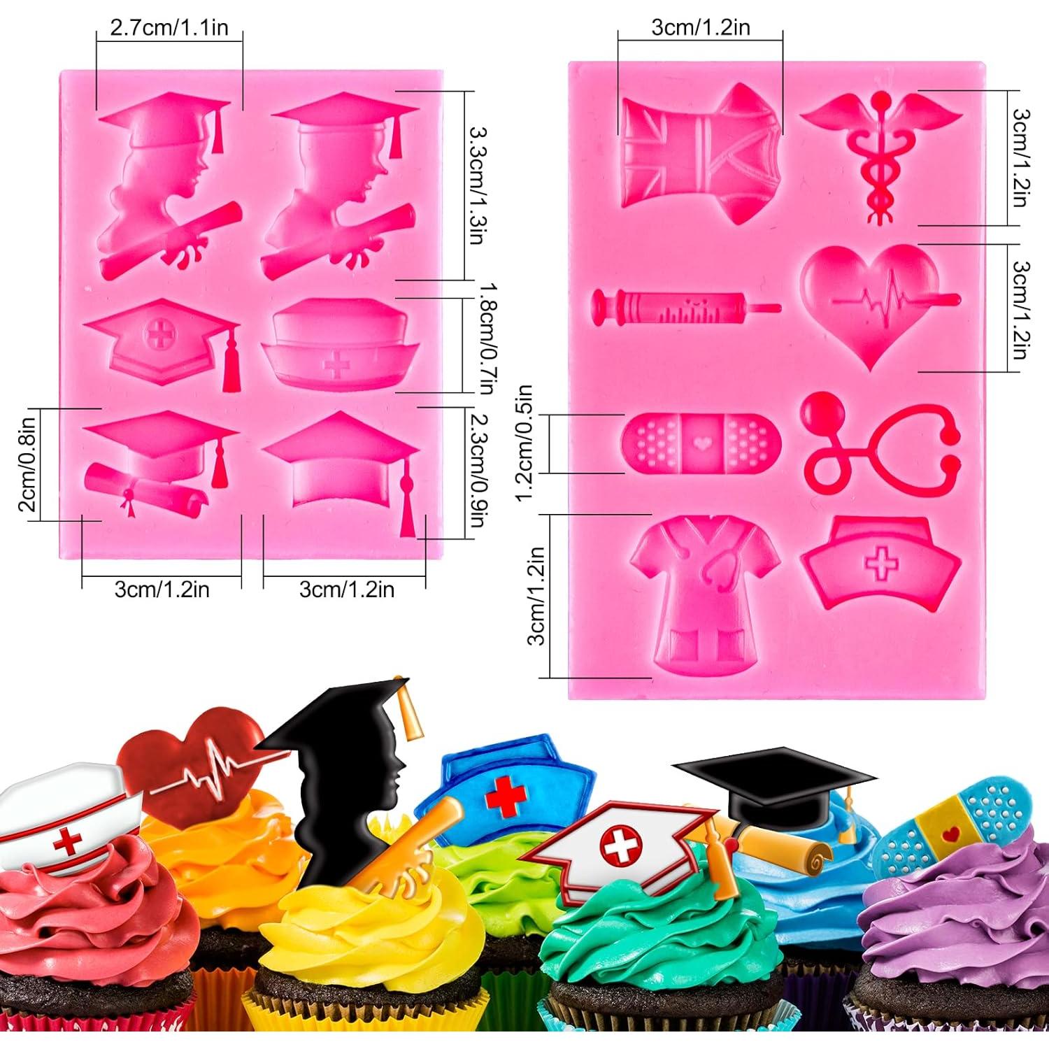 Moldes de Silicona para Fondant Whaline - Graduación Enfermera