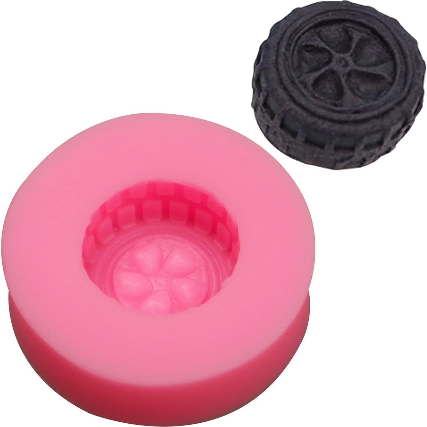 Moldes de Silicona para Pasteles de Coche de Carreras 6 Pcs