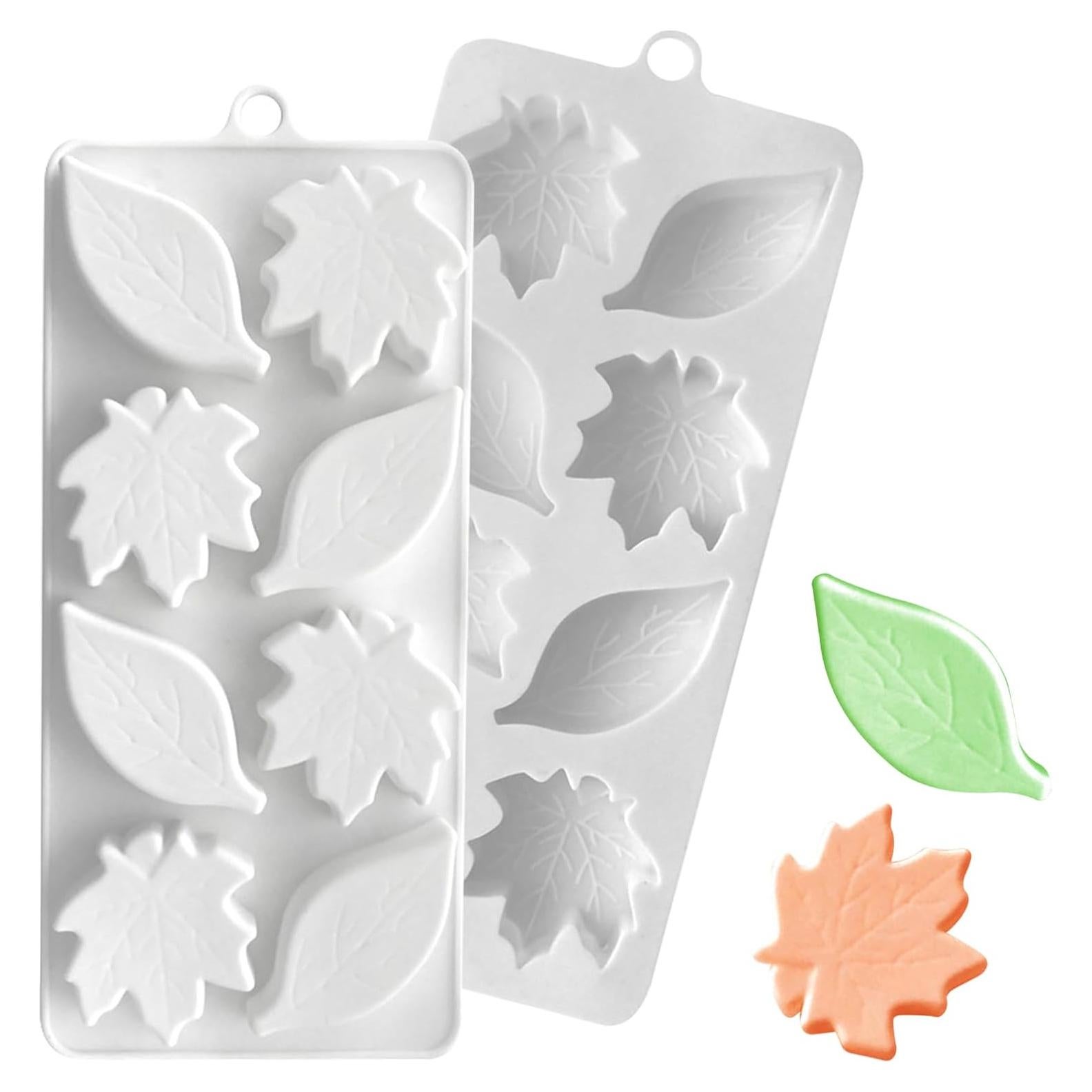 Moldes de Silicona HINGTAI Hoja de Arce Otoñal 2 Pcs