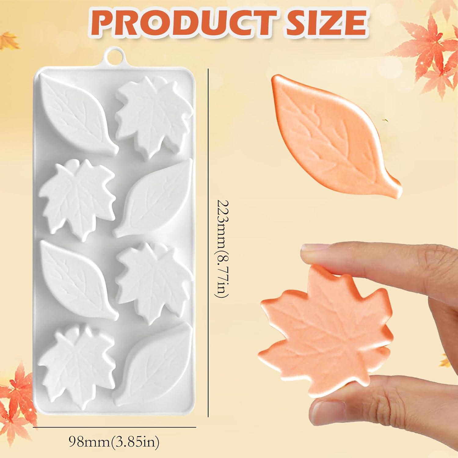 Moldes de Silicona HINGTAI Hoja de Arce Otoñal 2 Pcs