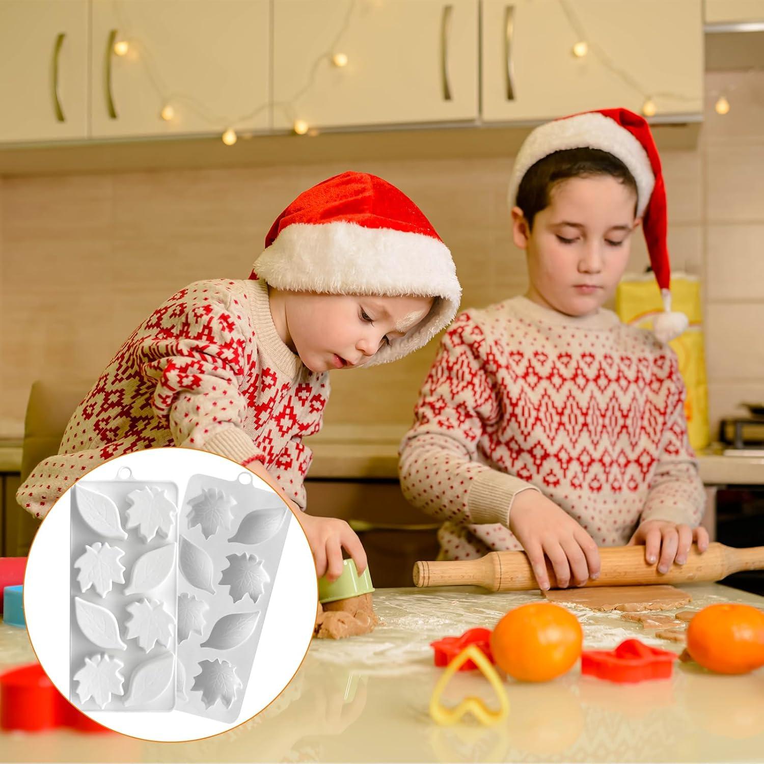 Moldes de Silicona HINGTAI Hoja de Arce Otoñal 2 Pcs