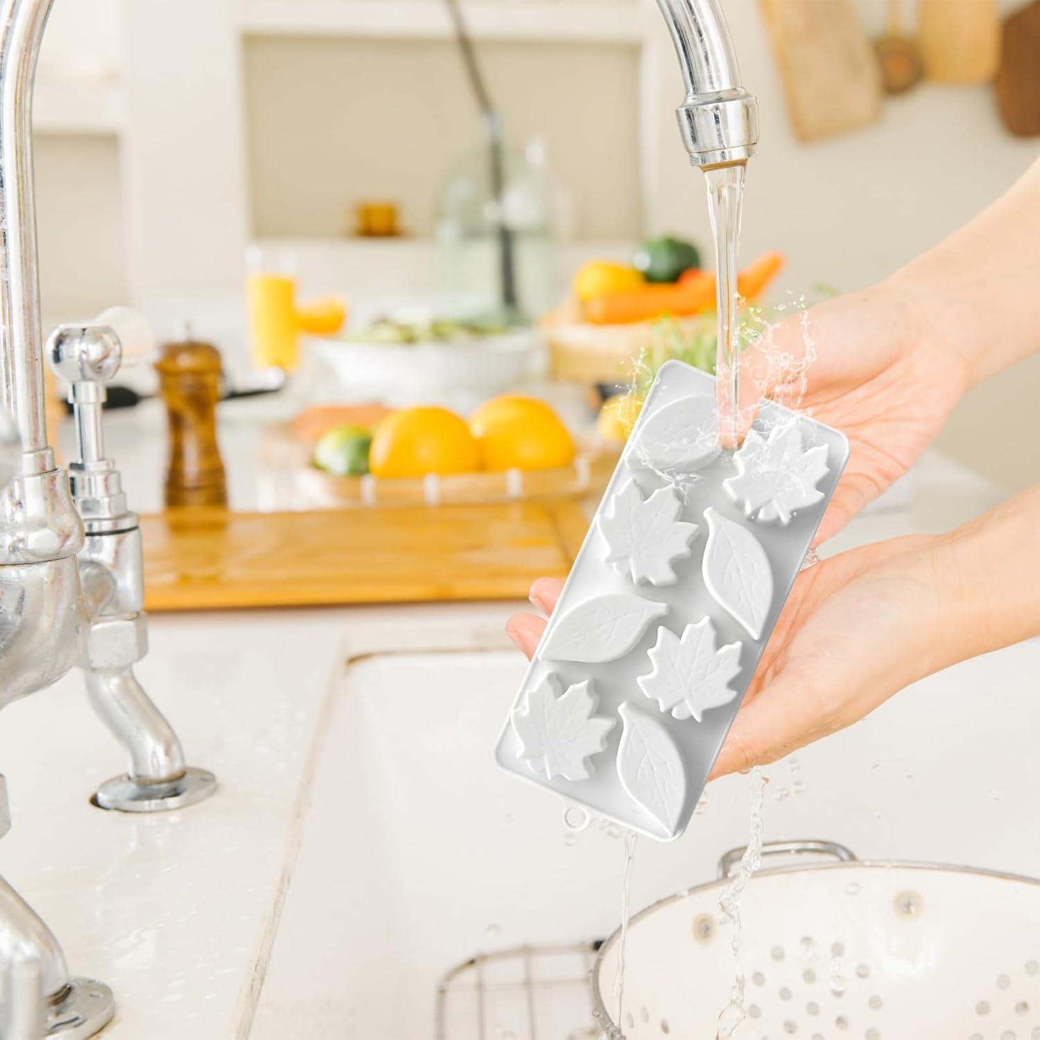 Moldes de Silicona HINGTAI Hoja de Arce Otoñal 2 Pcs