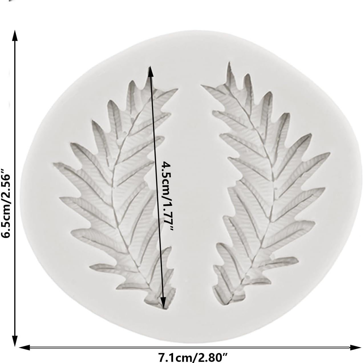 Leaf Fondant Mold Fern Leaf Silicone Molds For Cake Decorating Cupcake Topper Candy Chocolate Gum Paste Polymer Clay