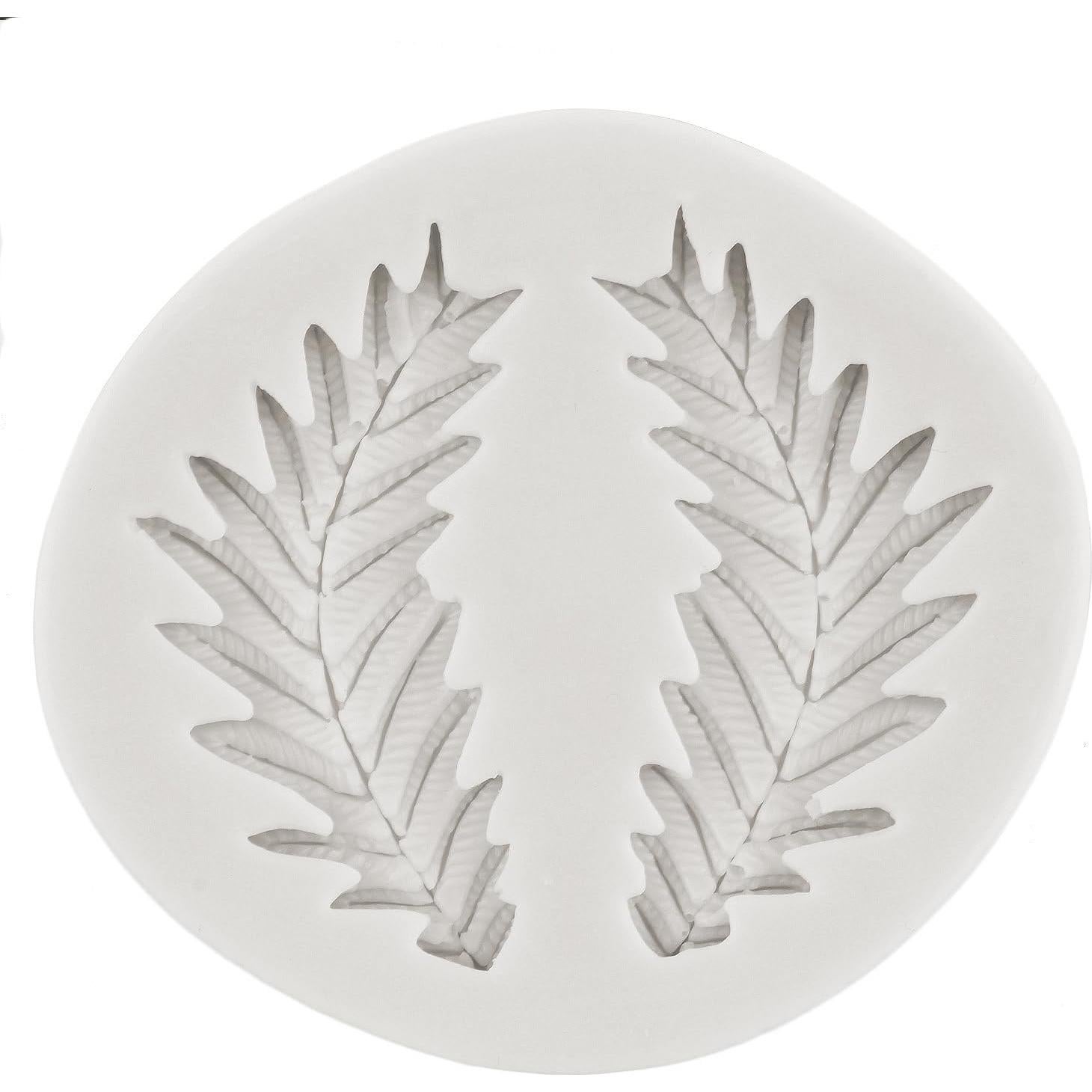Leaf Fondant Mold Fern Leaf Silicone Molds For Cake Decorating Cupcake Topper Candy Chocolate Gum Paste Polymer Clay