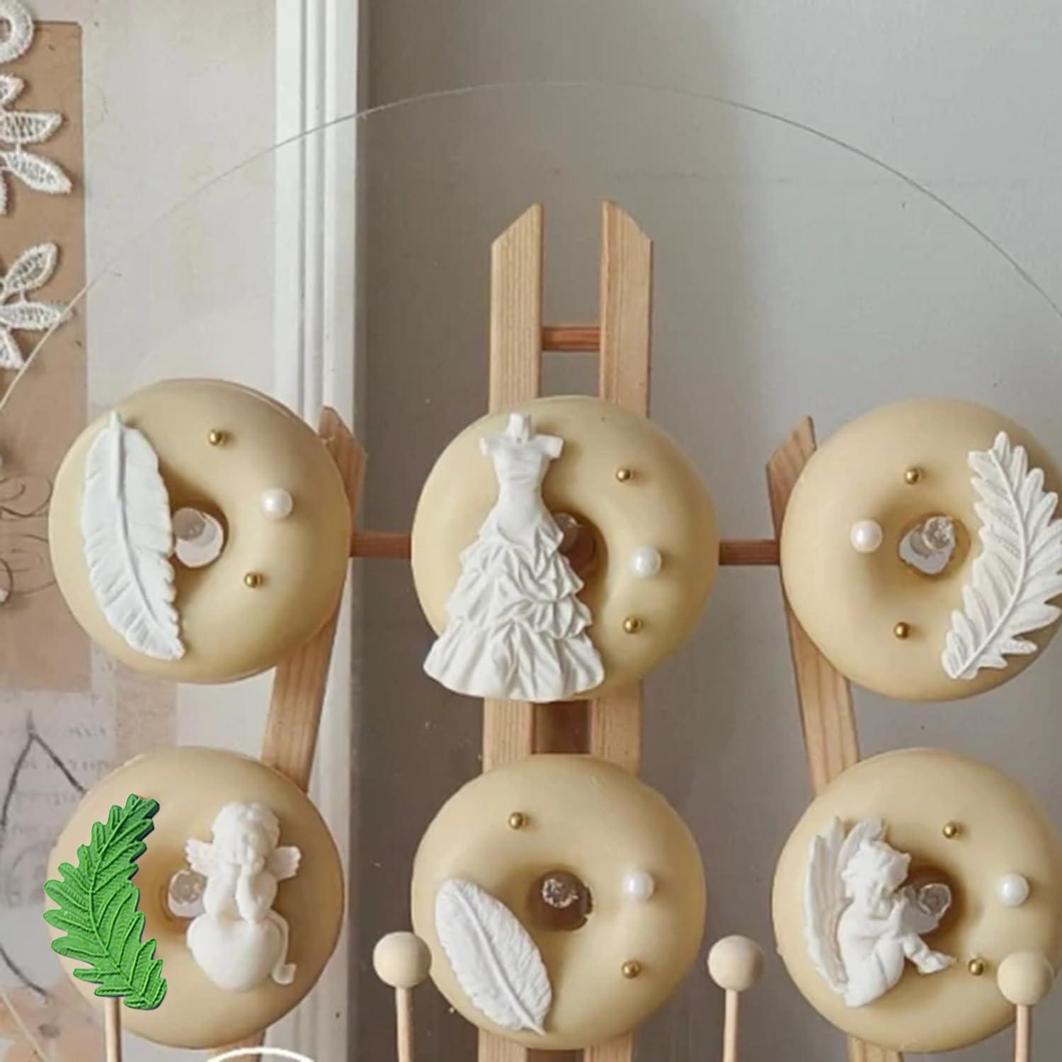 Leaf Fondant Mold Fern Leaf Silicone Molds For Cake Decorating Cupcake Topper Candy Chocolate Gum Paste Polymer Clay