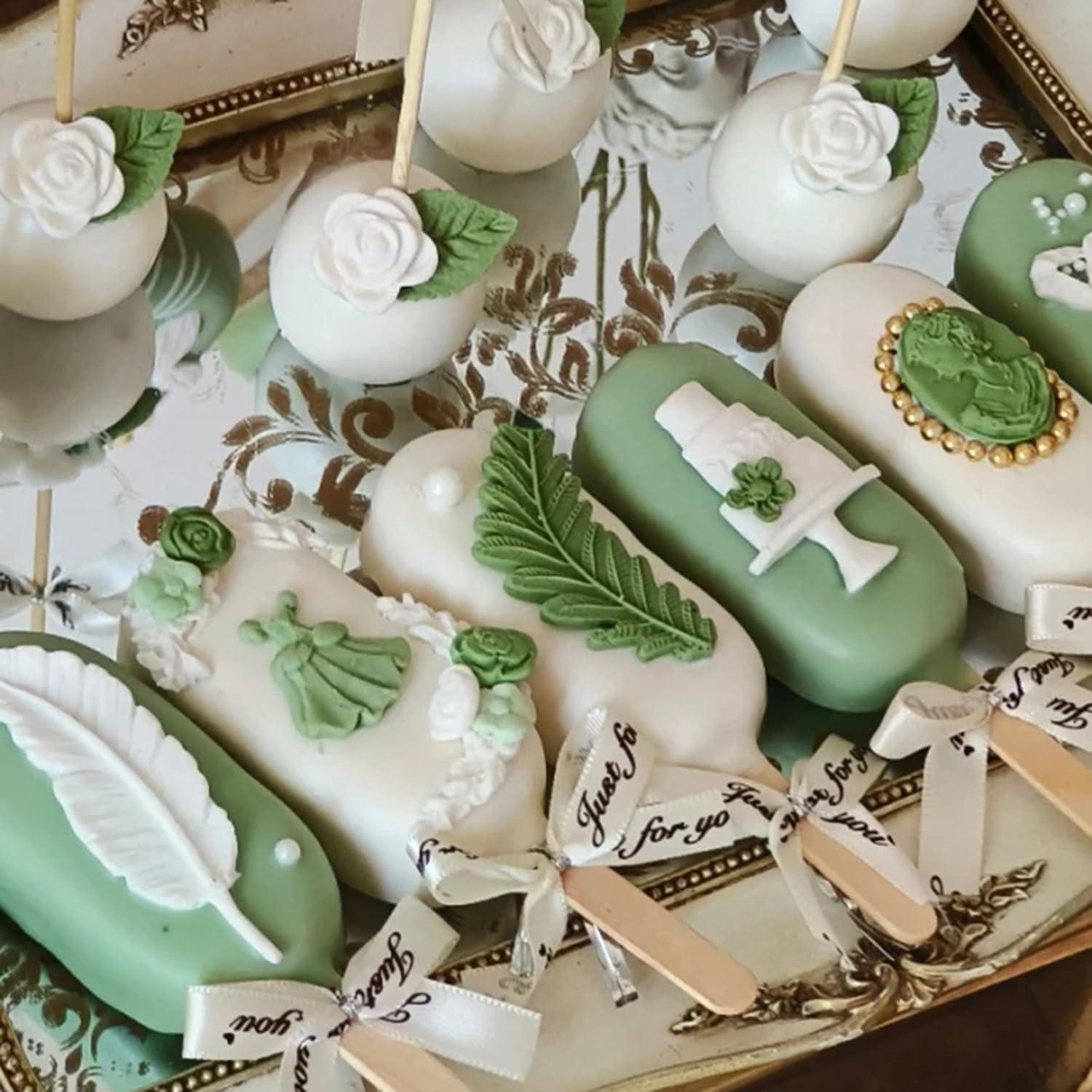 Leaf Fondant Mold Fern Leaf Silicone Molds For Cake Decorating Cupcake Topper Candy Chocolate Gum Paste Polymer Clay