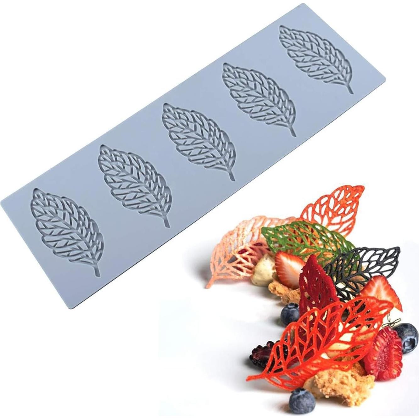 Molde de Silicona para Caramelo Hoja QLINLEAF 29.4x9.6cm