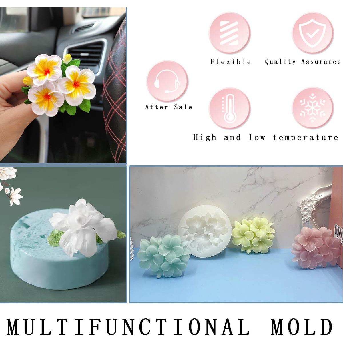 Moldes de Silicona para Flores KuuGuu - 3 Piezas para Fondant