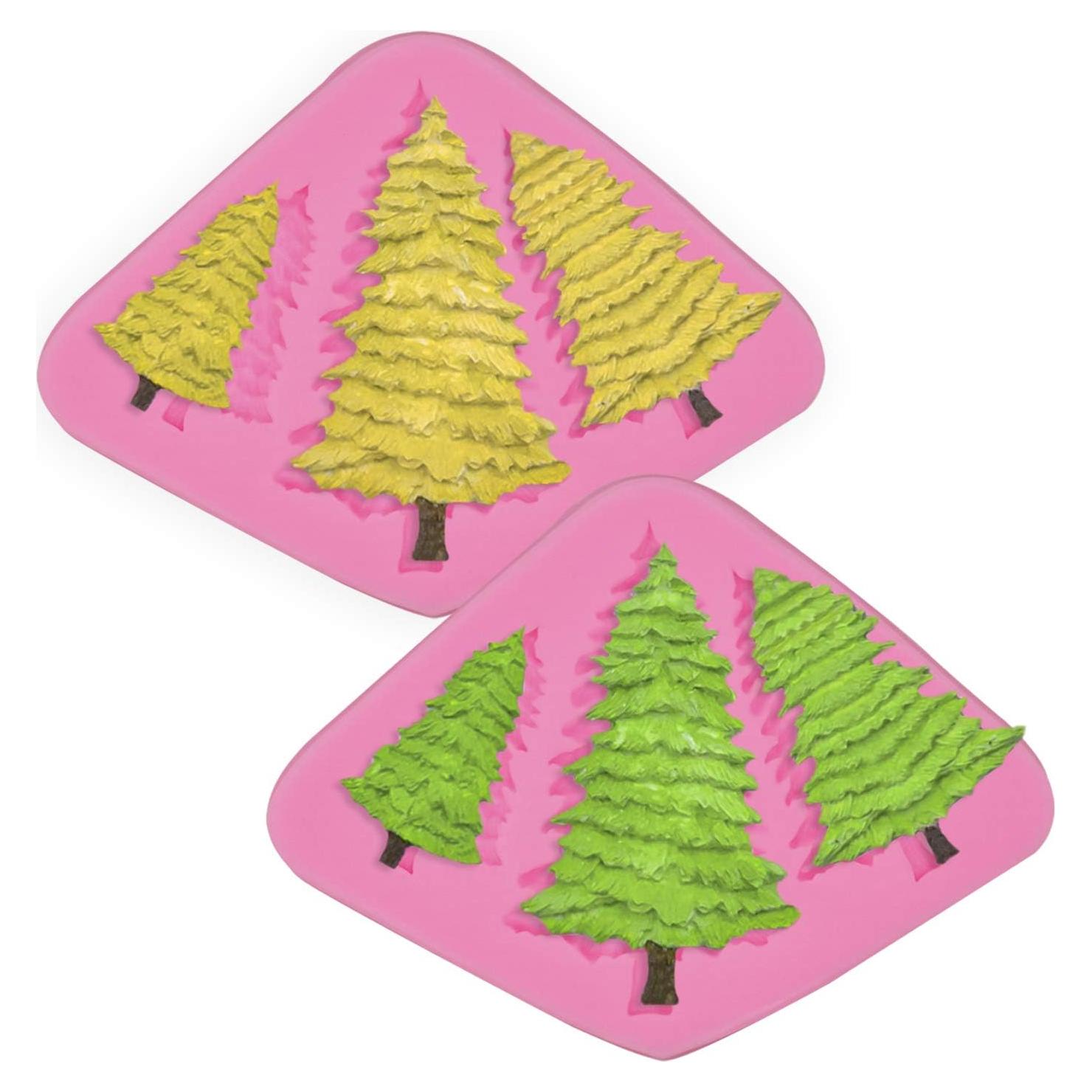 Molde de Silicona HENGKE 2 Piezas para Fondant y Chocolates