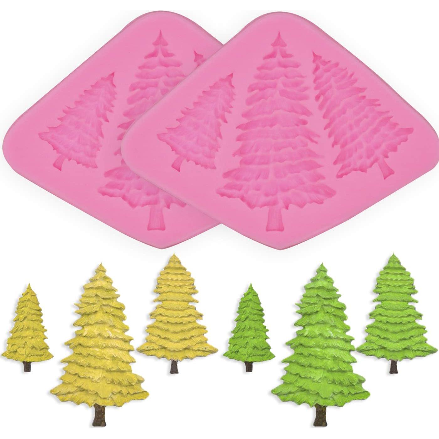 Molde de Silicona HENGKE 2 Piezas para Fondant y Chocolates