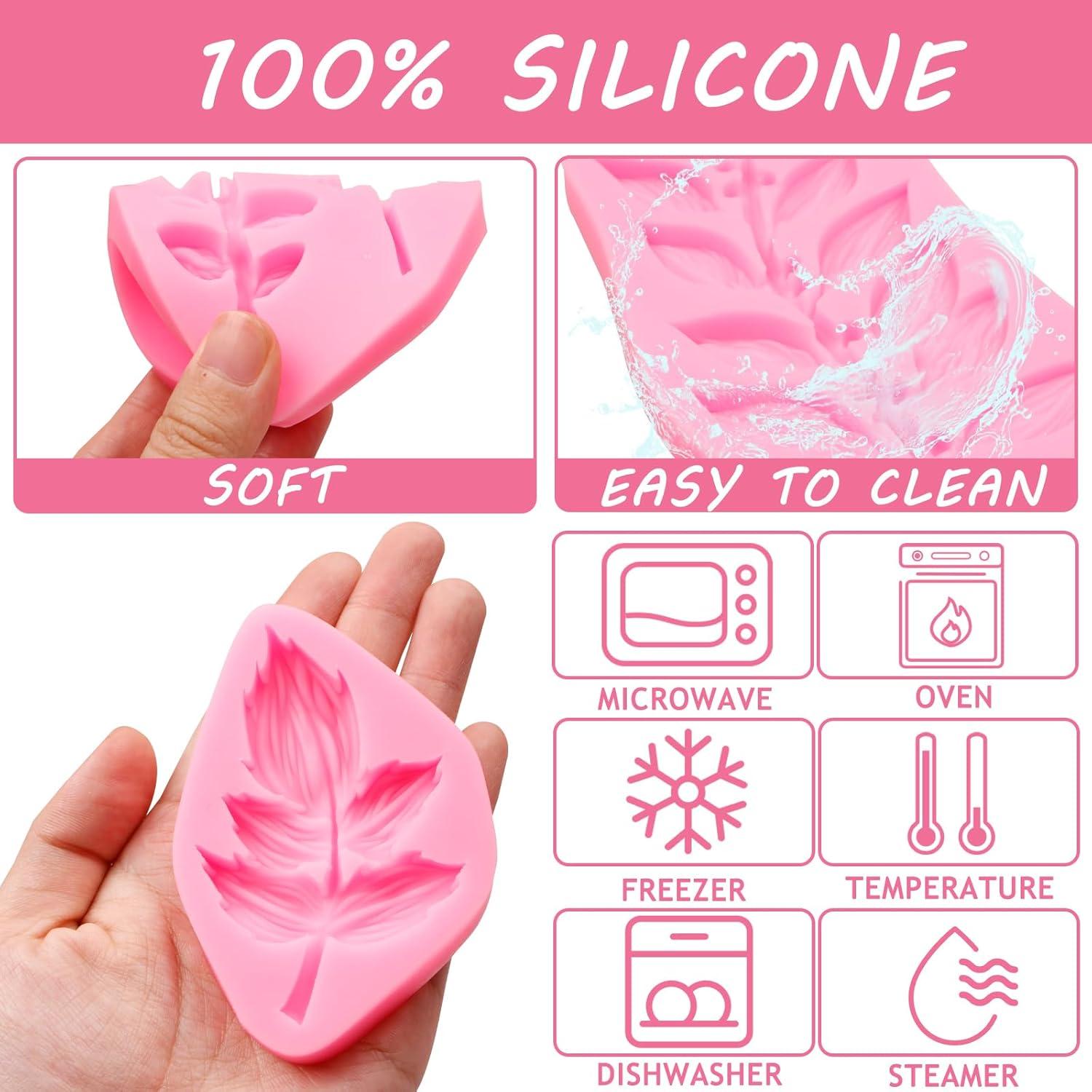 Juego de Moldes de Silicona Rosa Octhallow para Pasteles - 5 Piezas