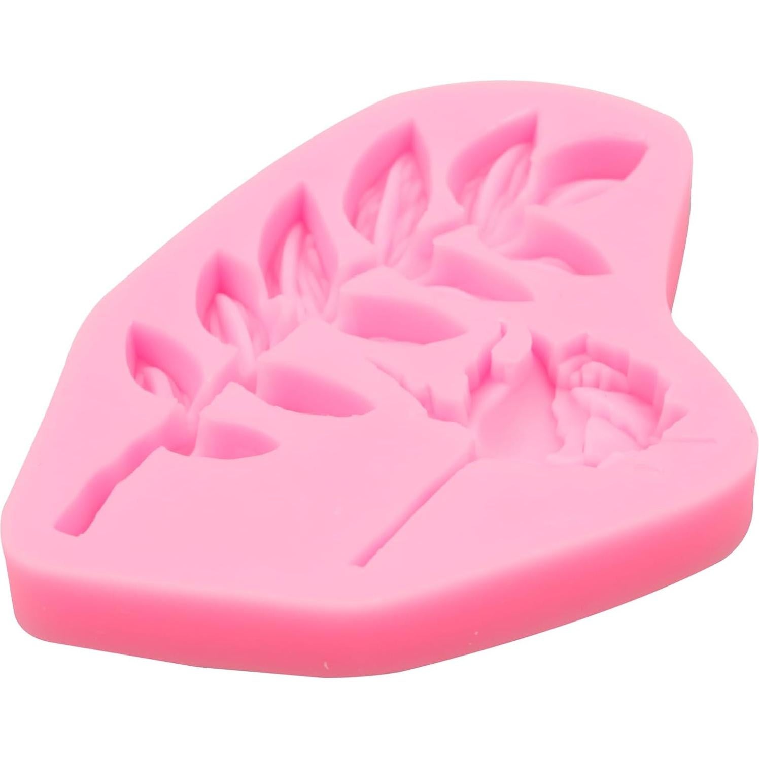 Juego de Moldes de Silicona Rosa Octhallow para Pasteles - 5 Piezas