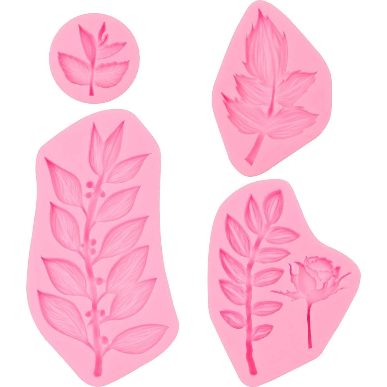 Juego de Moldes de Silicona Rosa Octhallow para Pasteles - 5 Piezas