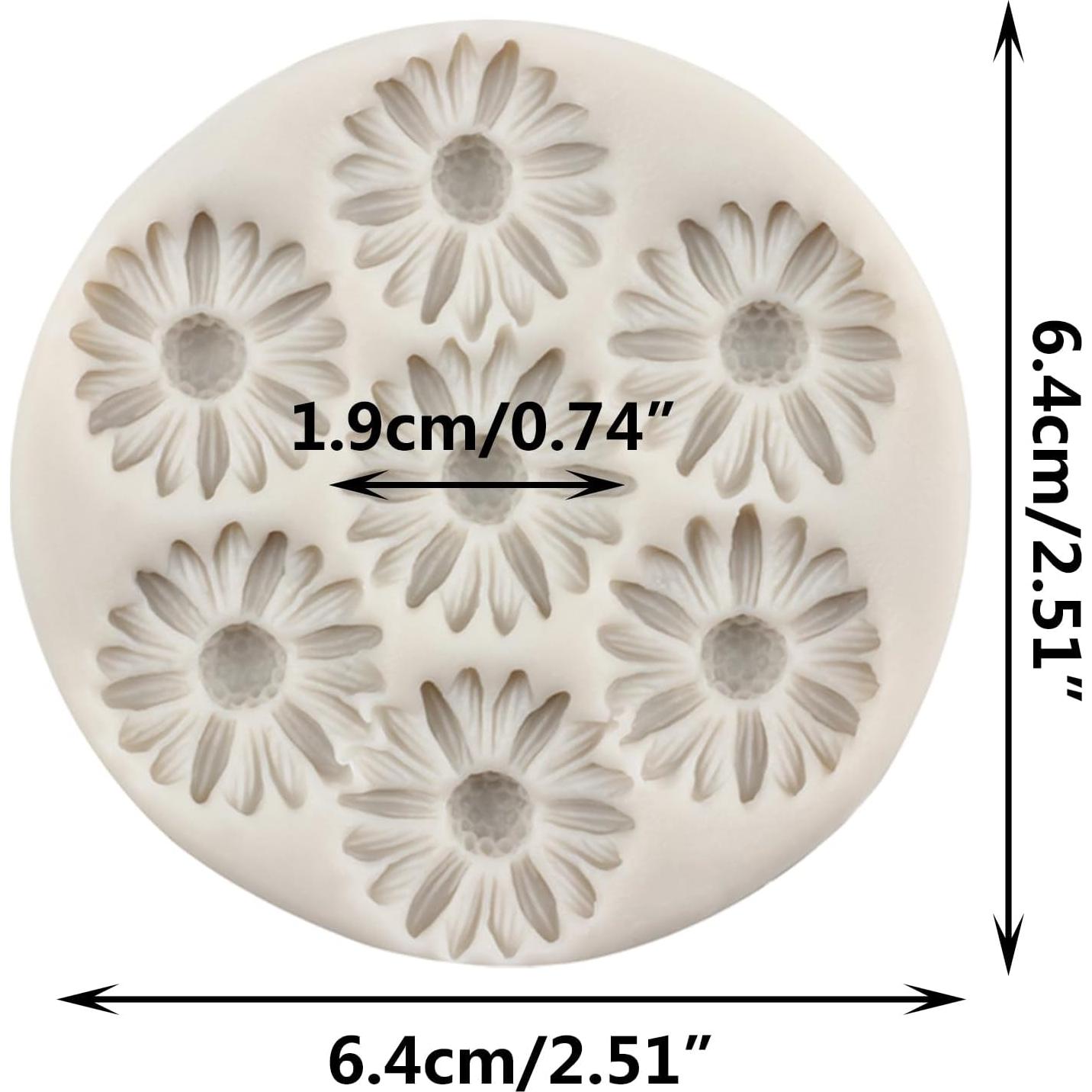 Molde de Silicona Flor Margarita YANQINMS 8x7 cm Reutilizable
