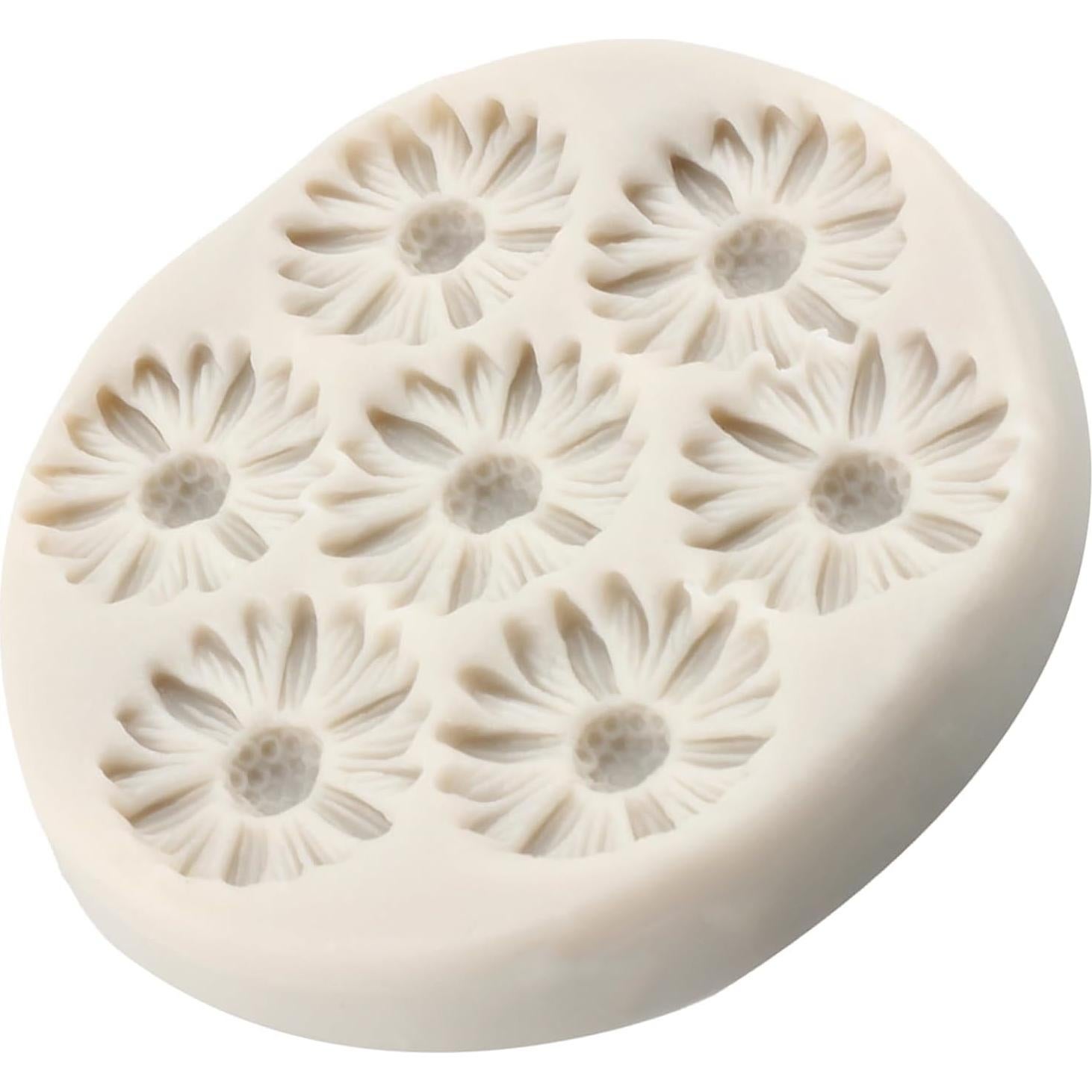 Molde de Silicona Flor Margarita YANQINMS 8x7 cm Reutilizable