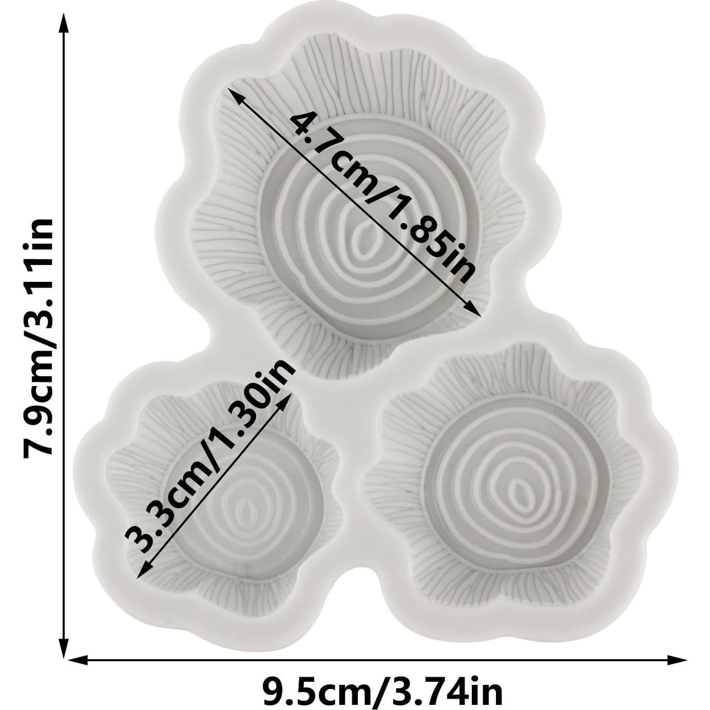 Molde de Silicona Tronco de Árbol CANYANGMOLD 8.1x7.3 cm