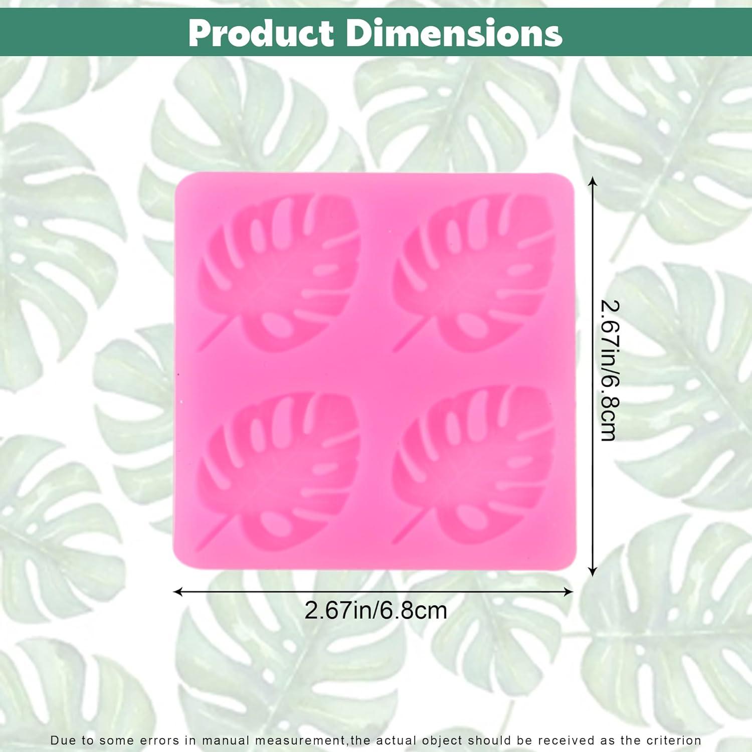 Moldes de Silicona de Hojas Tropicales Ysqool 2 Pcs 6.8 cm