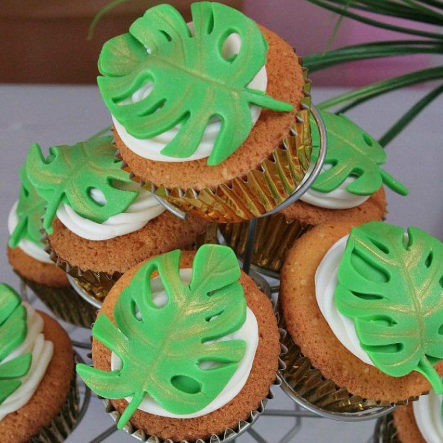 Moldes de Silicona de Hojas Tropicales Ysqool 2 Pcs 6.8 cm