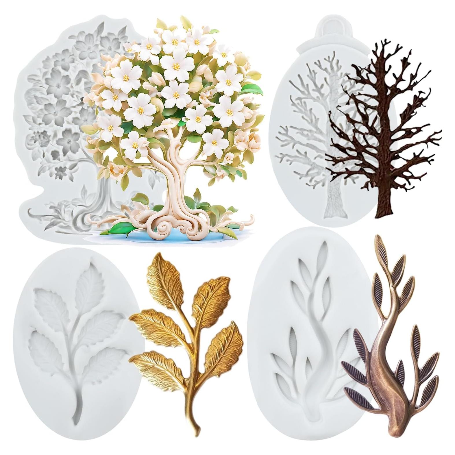 Molde de Silicona para Fondant Lingzhi - Set de 4 Piezas