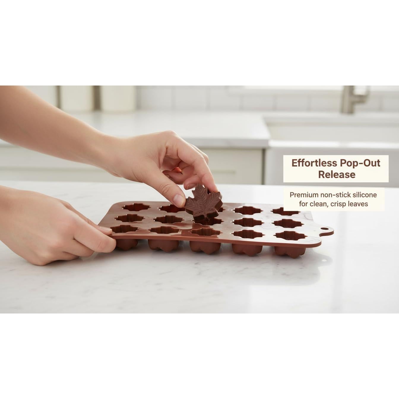 Molde de Silicona Hoja de Arce TYH Supplies - 2 Cavidades