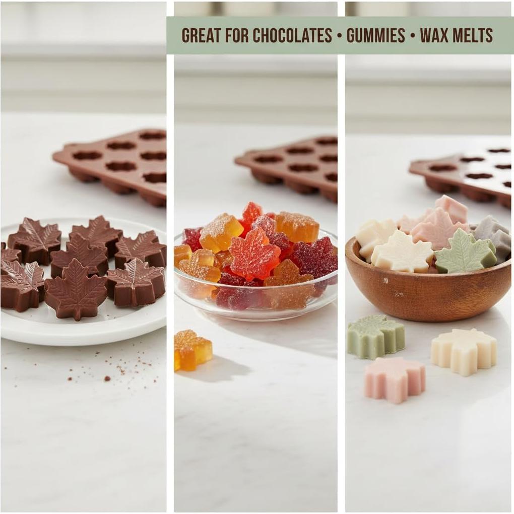 Molde de Silicona Hoja de Arce TYH Supplies - 2 Cavidades