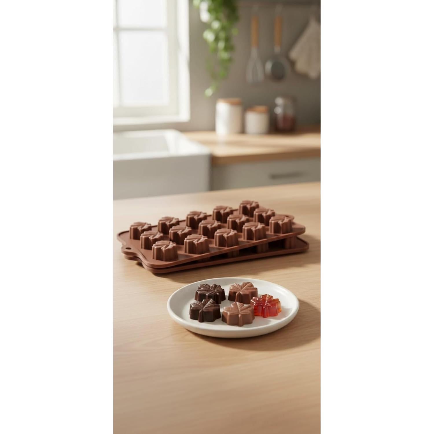 Molde de Silicona Hoja de Arce TYH Supplies - 2 Cavidades