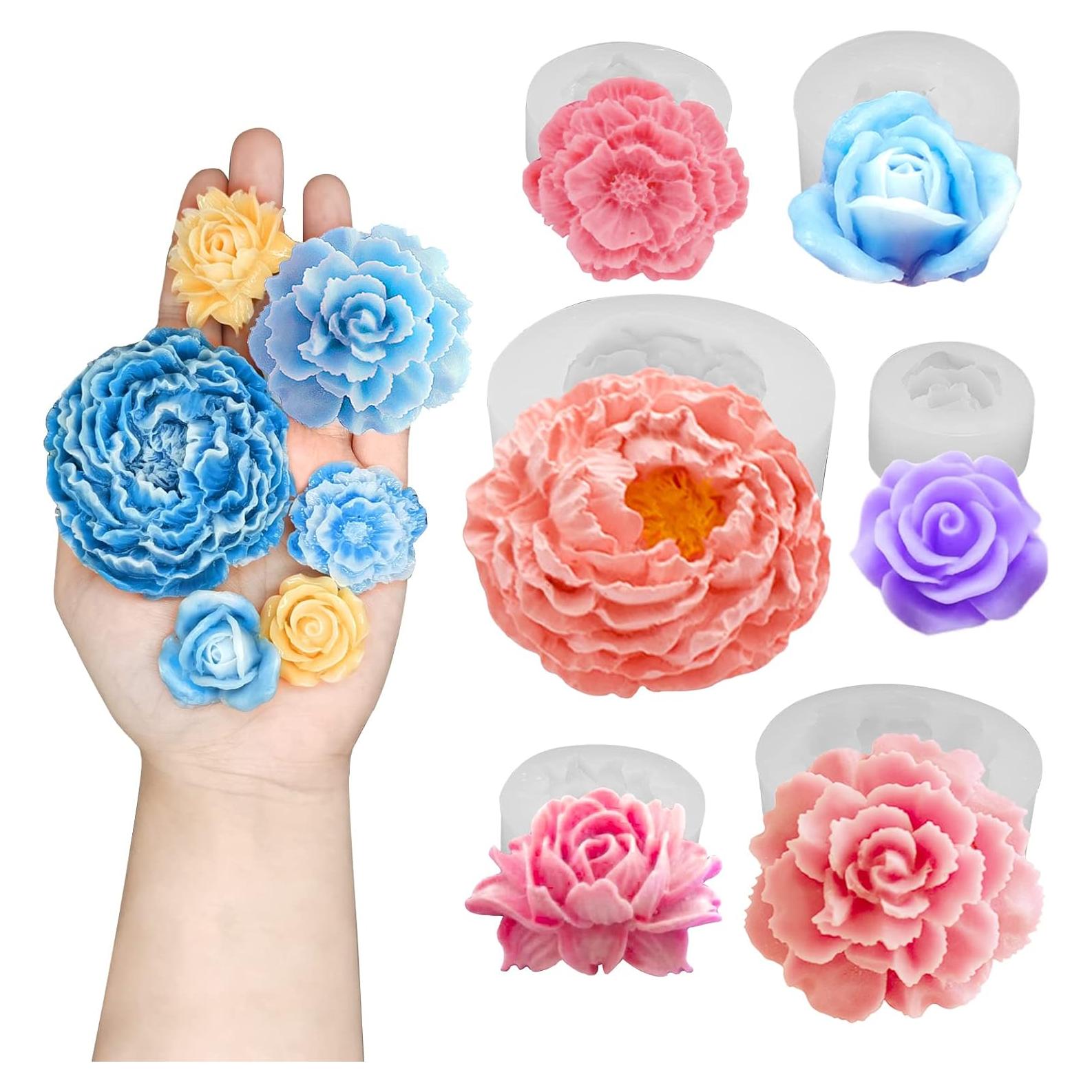 Juego de Moldes de Silicona Wehous para Flores 3D - 6 Piezas