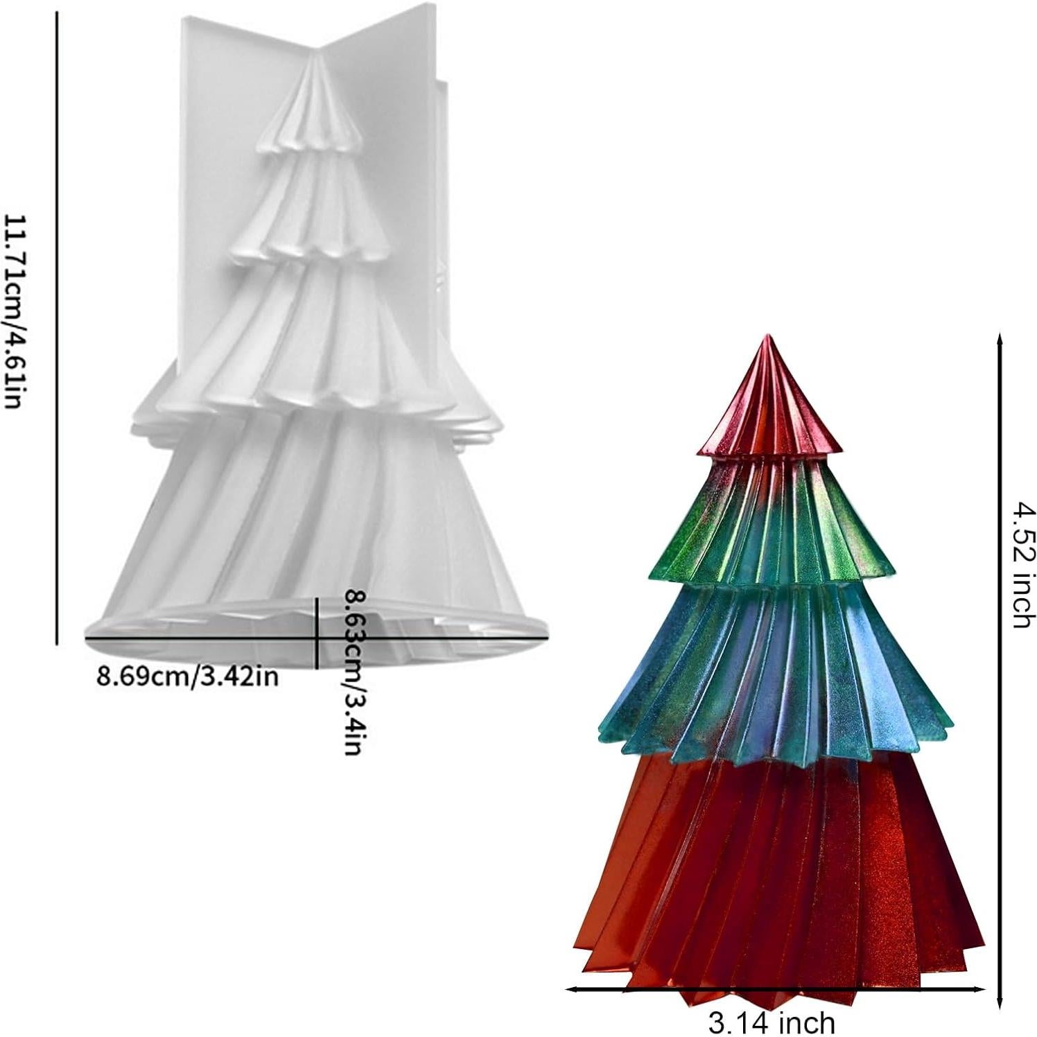 Molde de Vela de Navidad ZQYSING 12.7x5.1 cm Silicona