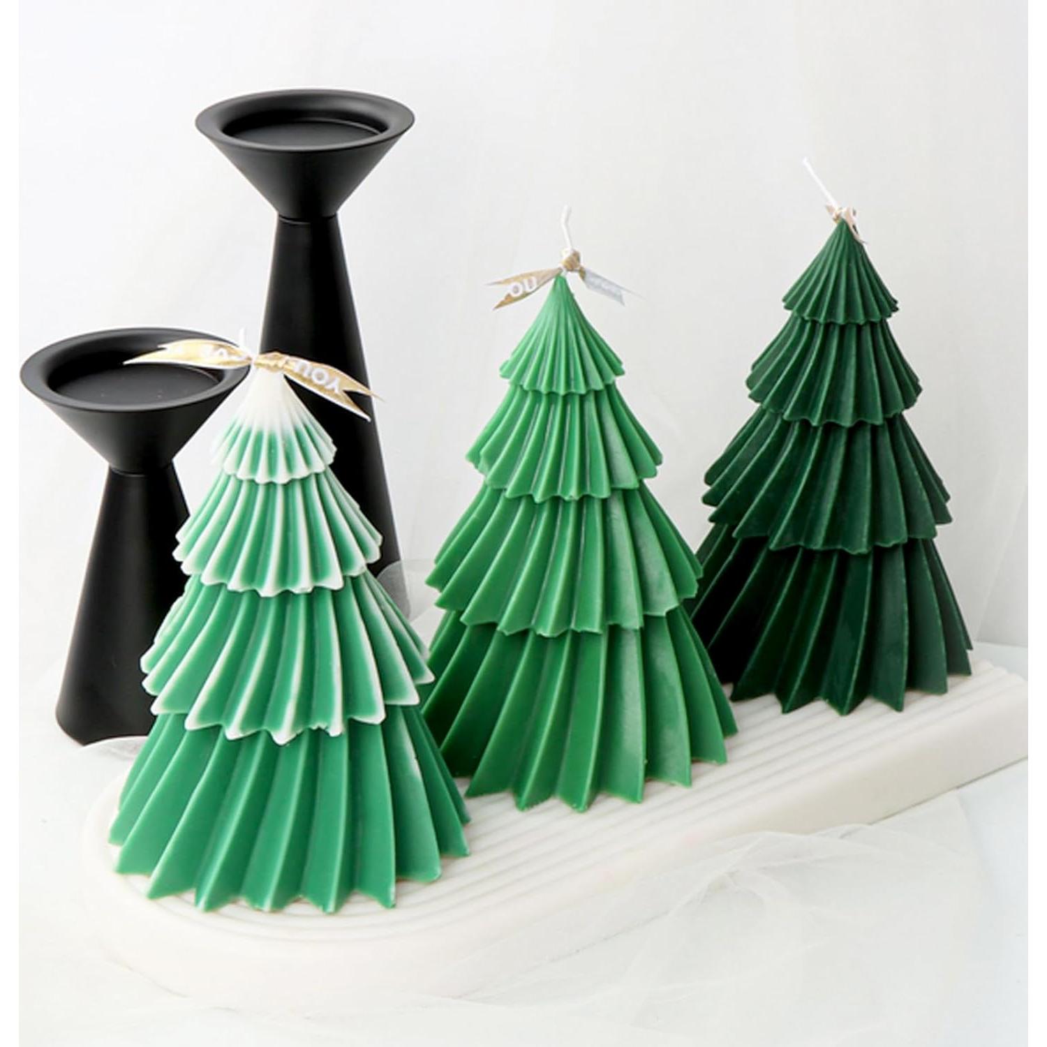 Molde de Vela de Navidad ZQYSING 12.7x5.1 cm Silicona