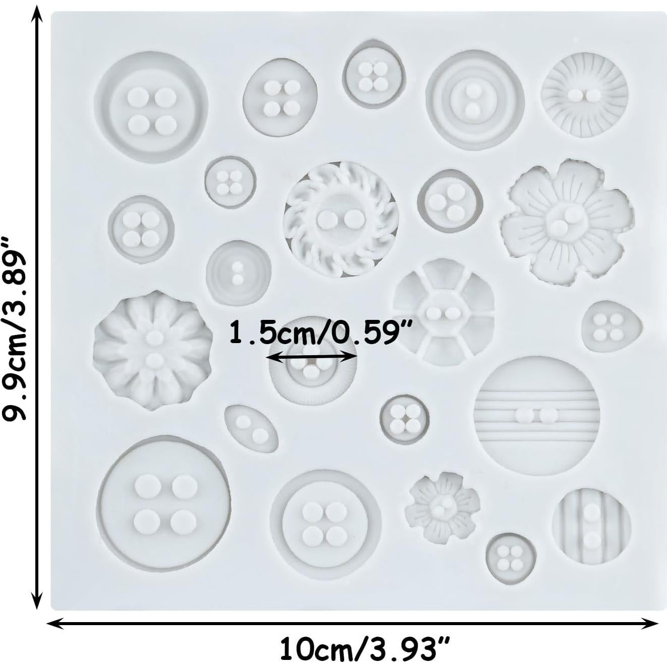 Molde de Silicona para Botones YANQINMS 10x9.88 cm