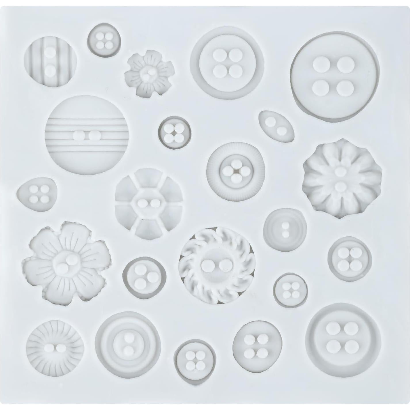 Molde de Silicona para Botones YANQINMS 10x9.88 cm