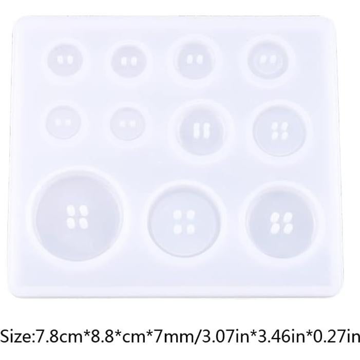 Moldes de Silicona Redondos Nifocc - 2 Pcs para Joyería DIY