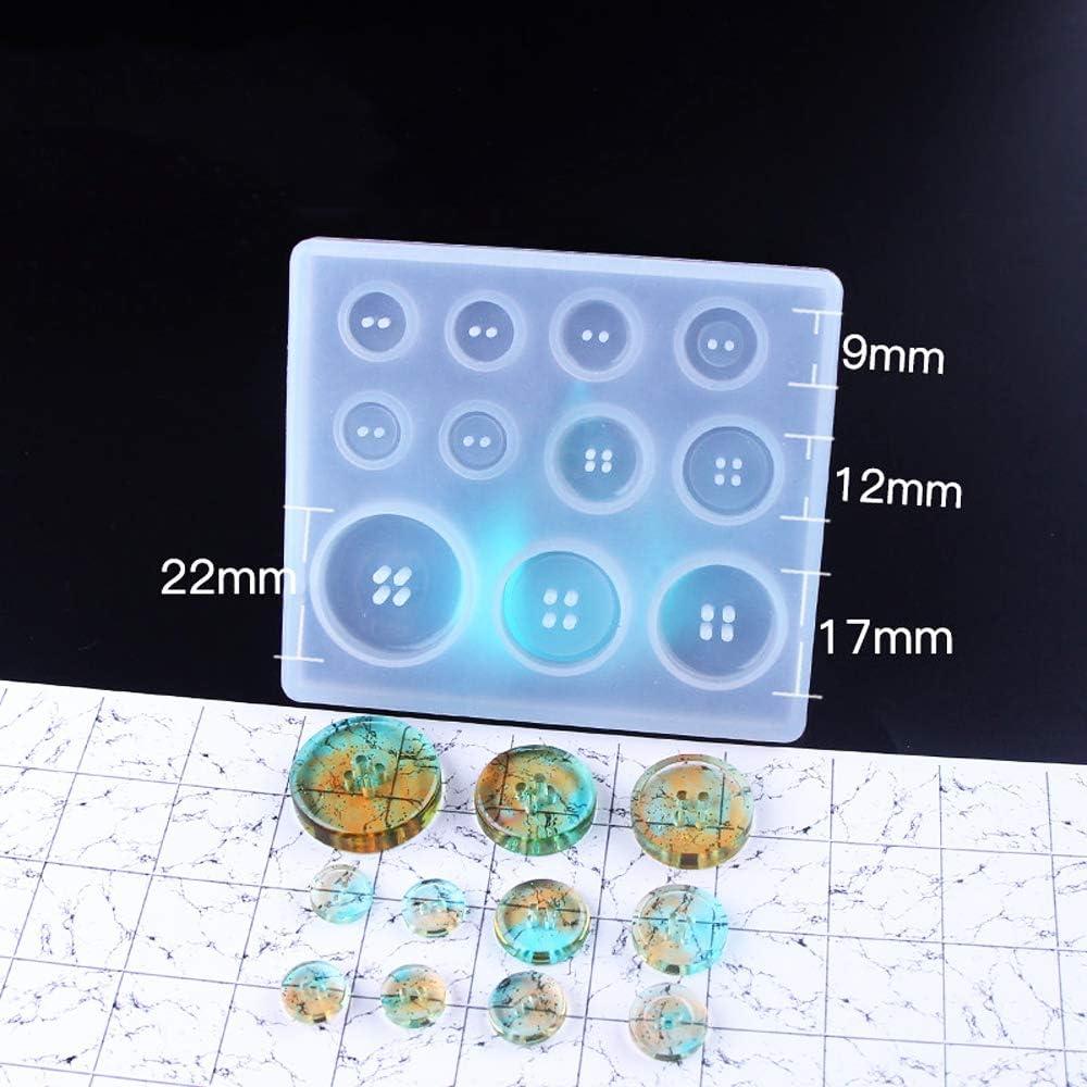 Moldes de Silicona Redondos Nifocc - 2 Pcs para Joyería DIY