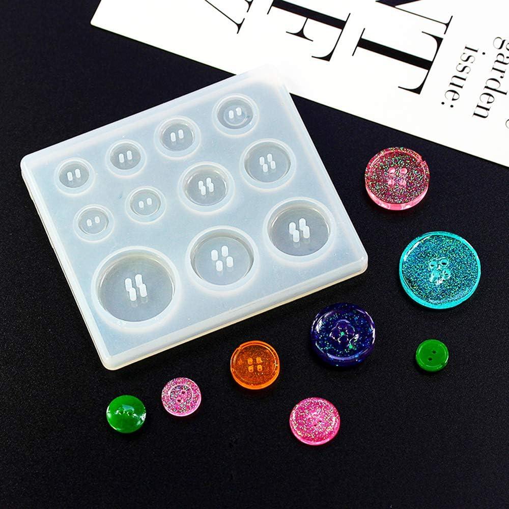 Moldes de Silicona Redondos Nifocc - 2 Pcs para Joyería DIY