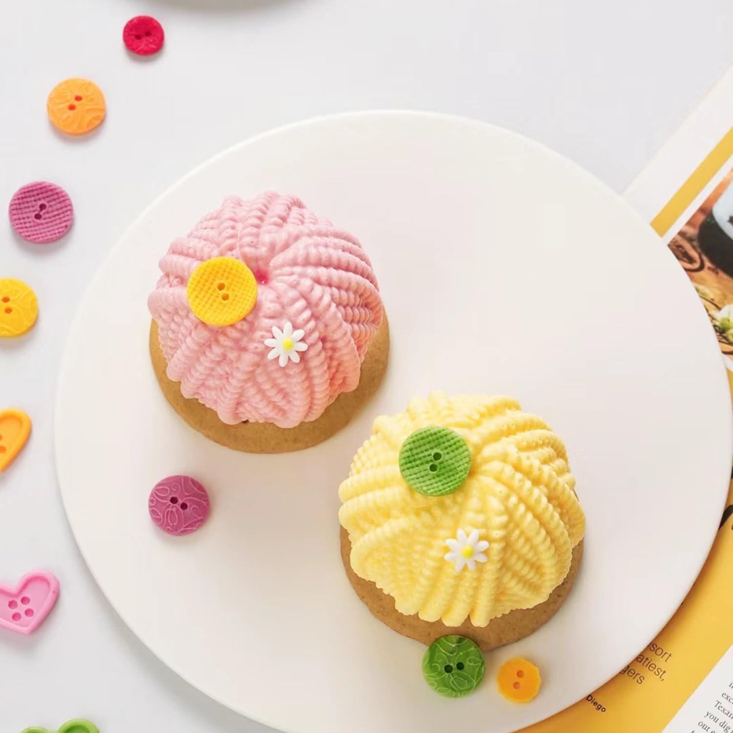 Button Fondant Silicone Mold For Cake Decorating Cupcake Topper Candy Chocolate Gum Paste Polymer Clay