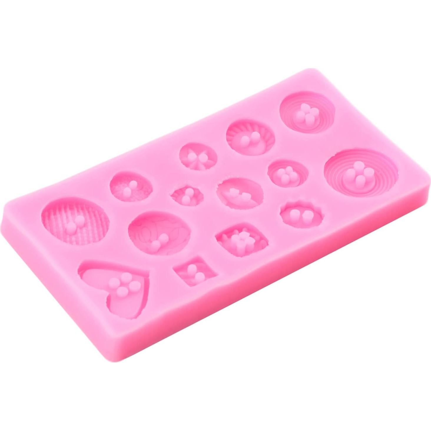 Button Fondant Silicone Mold For Cake Decorating Cupcake Topper Candy Chocolate Gum Paste Polymer Clay