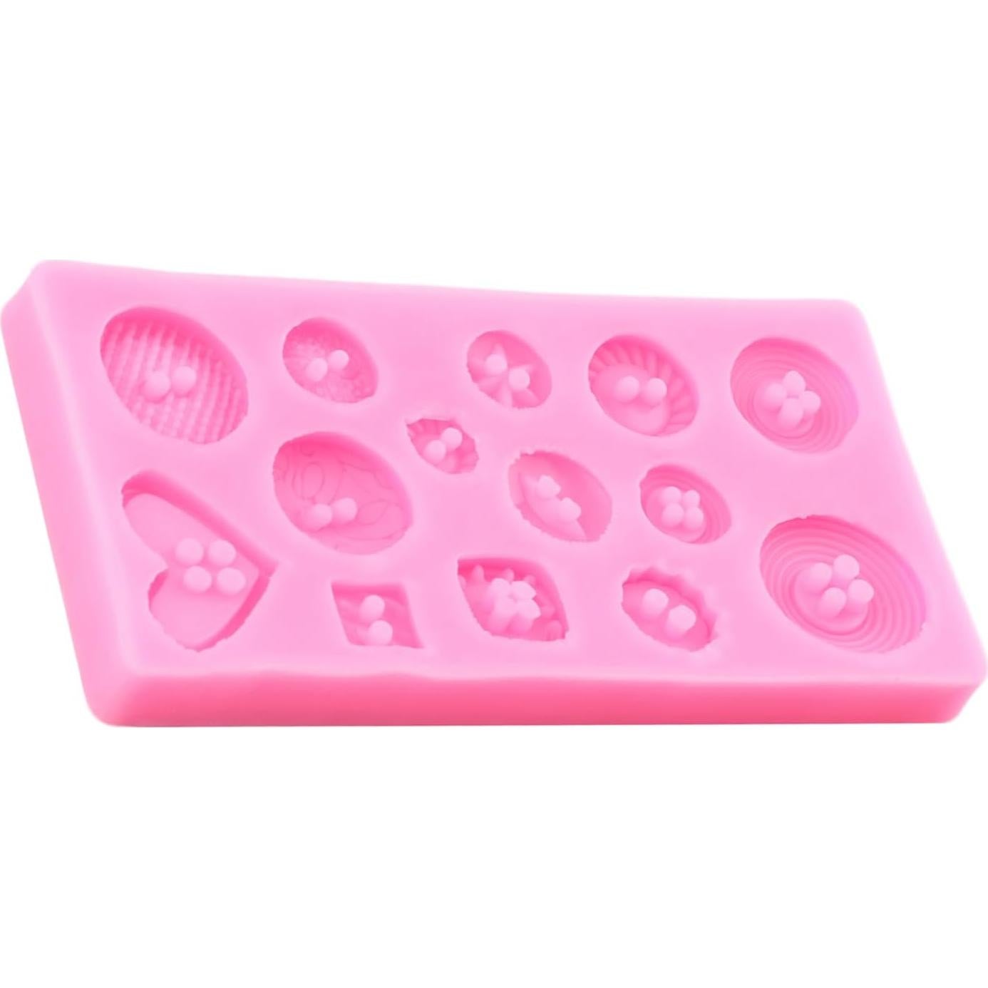Button Fondant Silicone Mold For Cake Decorating Cupcake Topper Candy Chocolate Gum Paste Polymer Clay