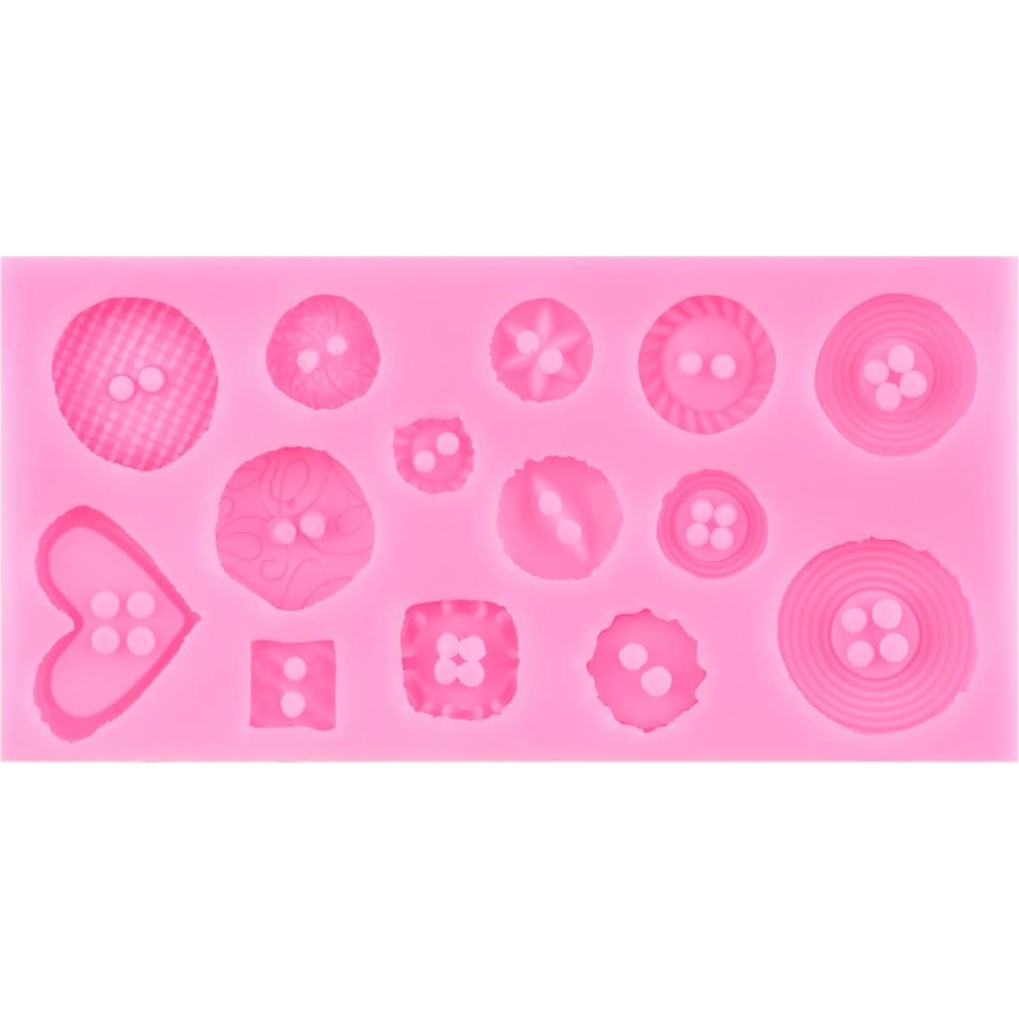 Button Fondant Silicone Mold For Cake Decorating Cupcake Topper Candy Chocolate Gum Paste Polymer Clay