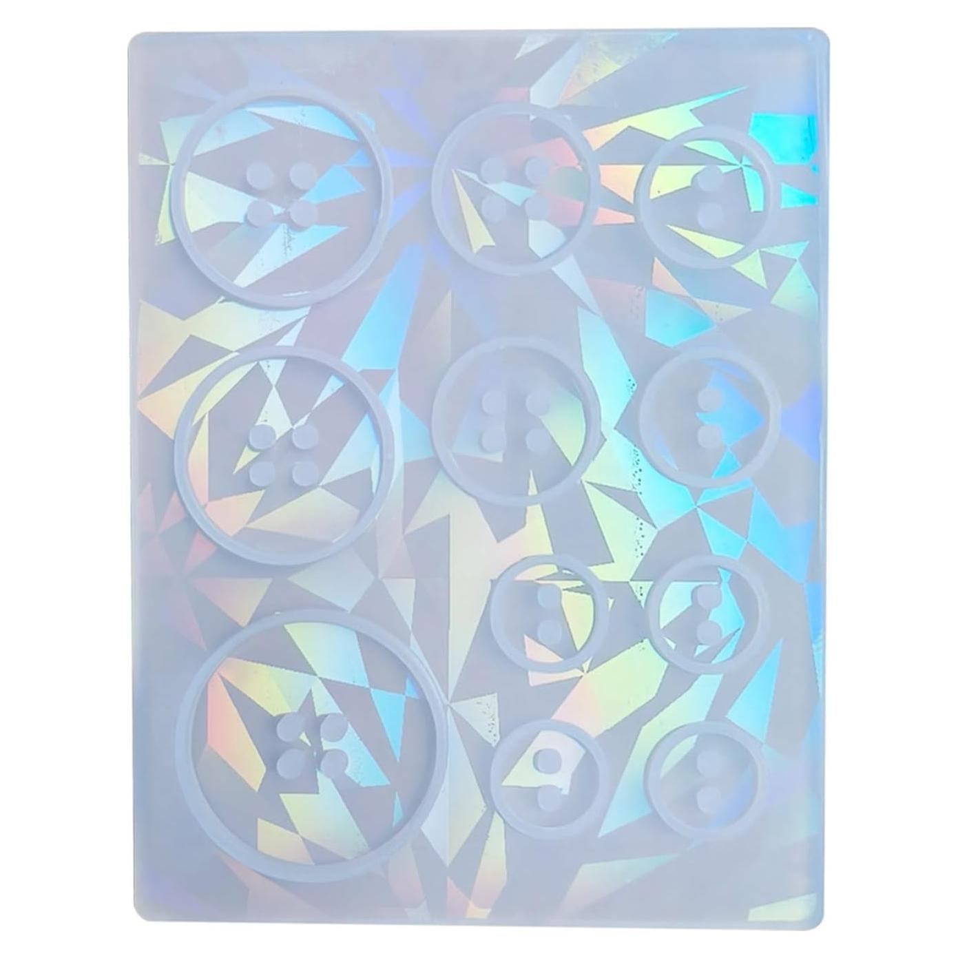 Molde de Silicona para Botones Holográficos MENGZHIAO 8.9x7cm